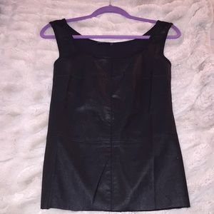 Hale Bob Faux Leather Tank LG